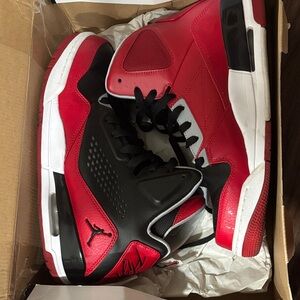 Jordan Men's Bold Red and Black Sneakers